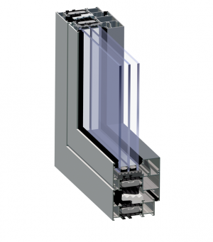 Sezione del sistema Genesis 75 in alluminio
